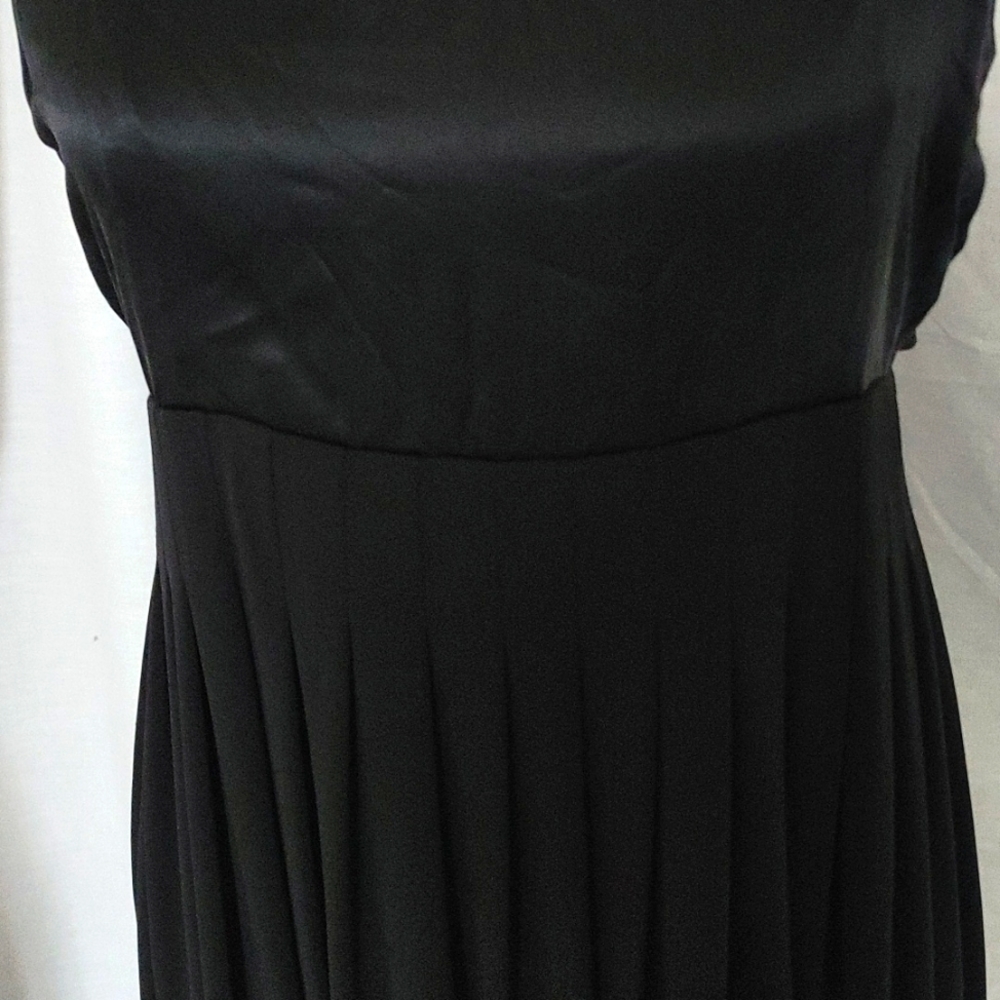 CALVIN KLEIN CHIFFON & SATIN SLEEVELESS LONG GOWN SZ 6 - Picture 3 of 8
